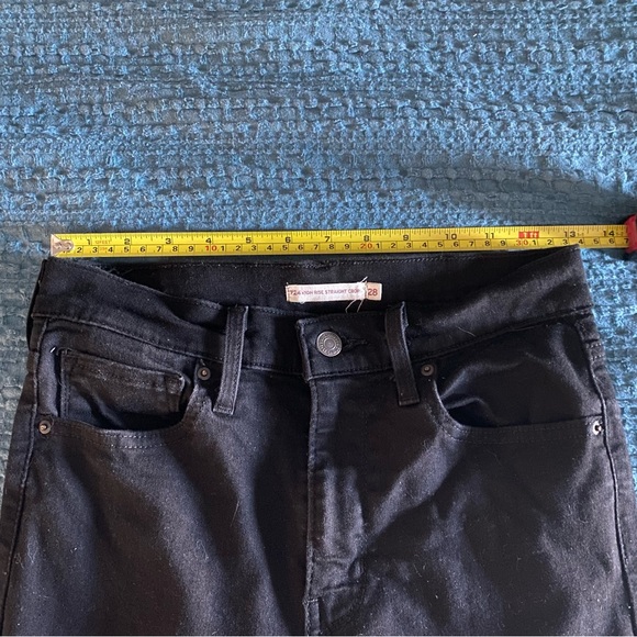 FINAL PRICE Levi’s 724 High Rise Straight Crop Jean black size 28 - Picture 8 of 9